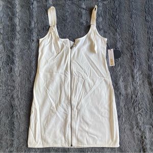Revolve Amuse Society Size Front Zip White Mini Dress